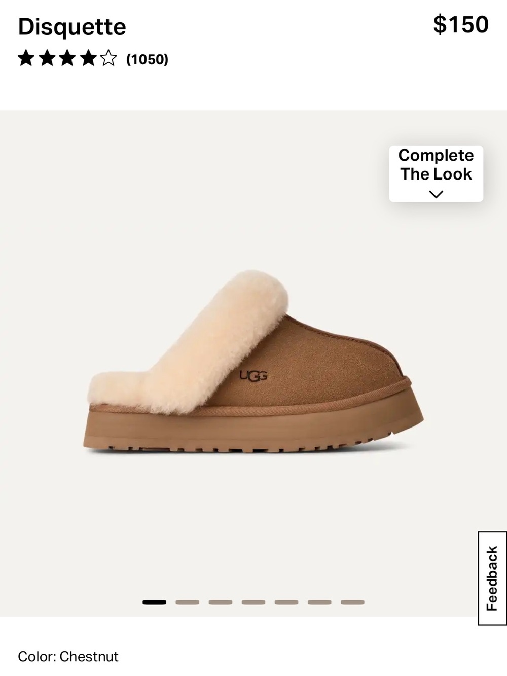 UGG Disquette in Chestnut Size 6